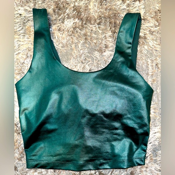 NWT Spiritual Gangster Indie Wet Look Crop Tank - Picture 2 of 5